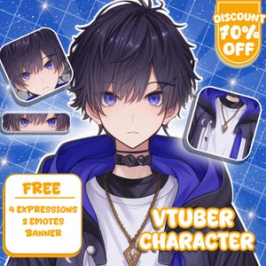 Aangepast VTuber-model Live2D-commissie | Anime-kunst | Vtuber-activa | Vtuber-model | pngTuber | Vtuber mannelijk en vrouwelijk | Vtuber-modelcommissie
