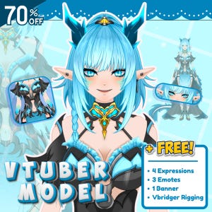 Custom Anime VTuber Model: Live2D Rigging, Commercial Use