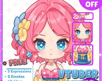 Custom Chibi VTuber Model Commission | Anime VTuber Avatar for Streaming