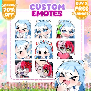 Custom Twitch Emotes | Animated Emote | Twitch Emote for streamer | Custom emotes | Chibi Emotes | Discord Emote