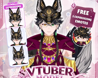 Custom VTuber Live2D Model: Anime Style Full Body Character for Streaming