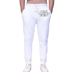 Custom Logo Fleece Jogger Pants: Personalized Unisex Sweatpants