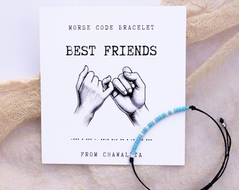Best Friends Morse Code Bracelet, Friendship Bracelet, Best Friend Gift, Gifts for Friends, Gift for Friend Groups, Christmas Gifts