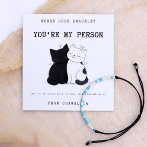You&#39;re My Person Morse Code Bracelet, Best Friend Gift, Bracelet for Soulmates, Friendship Gifts for Friends and Loved Ones, Christmas Gifts