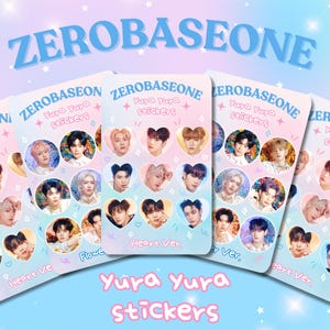 ZEROBASEONE Sticker Sheet | Cute ZB1 Stickers of all members for your journal, water bottle, laptop, and more! Cute KPOP Journal Stickers