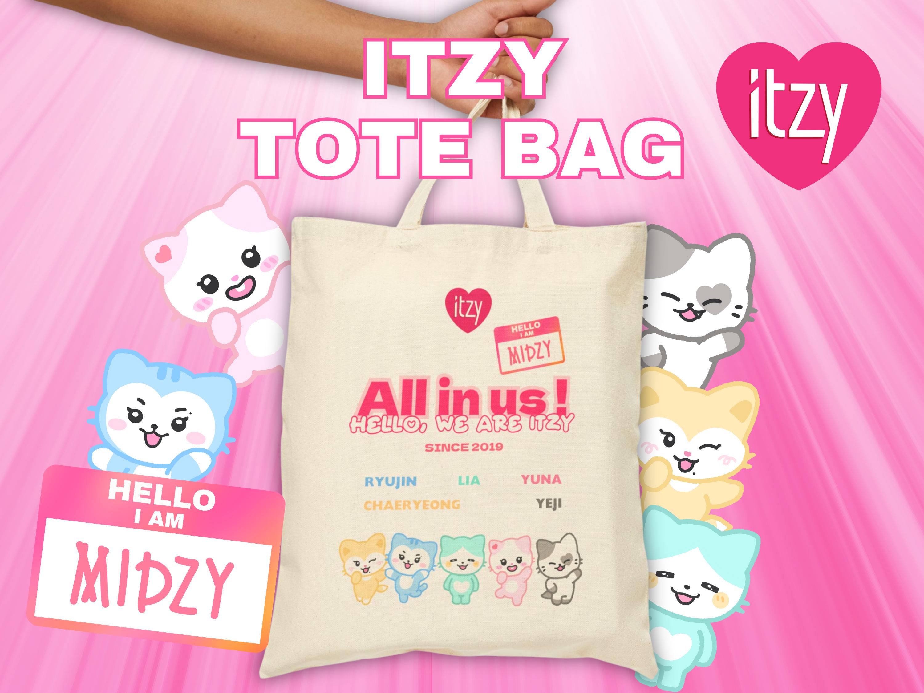 ITZY Tote Bag | ITZY Bag for Midzy, Itzy gift, Itzy kpop totebag, kpop bag, kpop gift, cute kpop tote