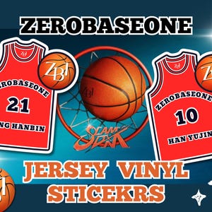 ZEROBASEONE ZB1 Jersey Vinyl Sticker | Kpop Slam Dunk Design