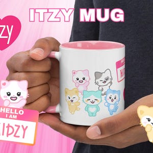 Tasse à café ITZY | Jolie tasse KPOP ITZY pour Midzy ~ cadeau mignon Itzy, tasse kpop, cadeau kpop, jolie tasse kpop, Yeji, Yuna, Ryujin, Lia, Chaeryeong