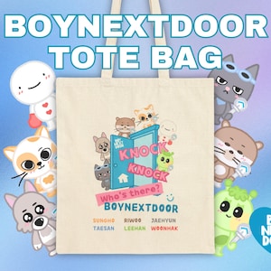 BOYNEXTDOOR KPOP Stofftasche | Super süße kpop Tasche für ONEDOOR! Klopf, klopf! Wer ist da? Hello World, das hier ist BoyNextDoor~