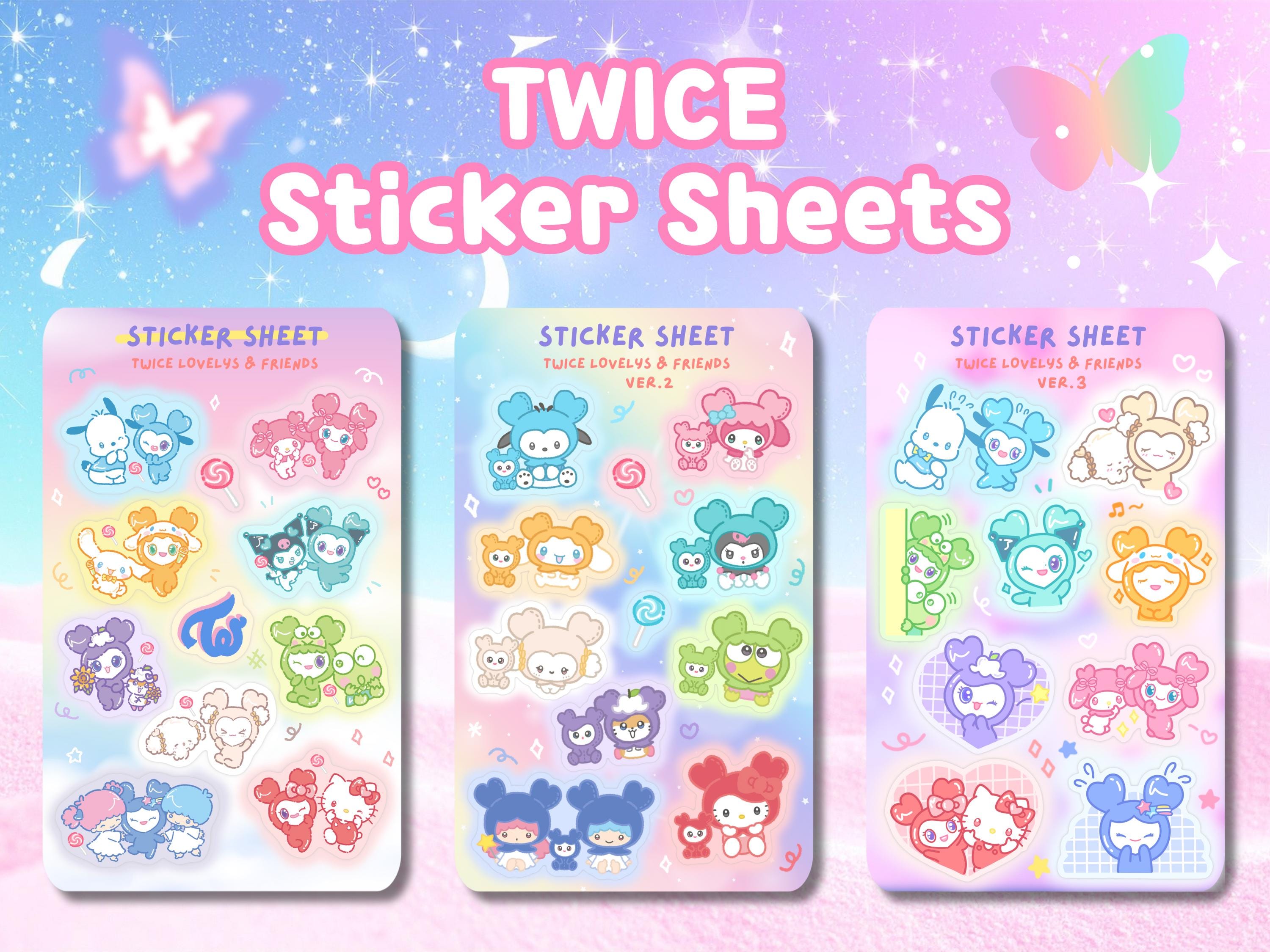 TWICE Lovelys and Friends Sticker Sheet | Twice KPOP Photocard
