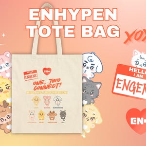 Enhypen Tote Bag | Enhypen Bag for Engene, Enhypen gift, Enhypen kpop totebag, kpop bag, kpop gift, Enhypen XOXO (Only If You Say Yes) bag