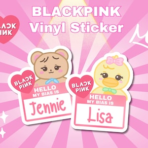 BLACKPINK Bias Vinyl Stickers (All Members) | Kpop Laptop/Water Bottle Decals for BLINK- Let&#39;s celebrate the Deadline World Tour!