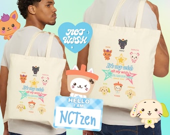NCT Wish Kpop トートバッグ：NCTzen ギフト、コットン