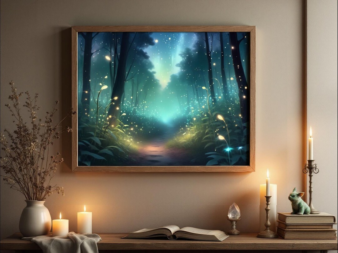 Whispering Glade Wall Art – Fantasy Forest Spirit Poster, Enchanted ...