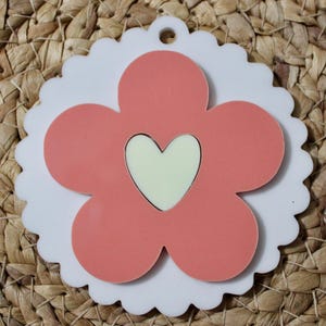 Flower Backpack Keychains-Bag Tags- Personalized Backpack Name Tags- Bog Bag Tags- Sports Bag Keychain- Name Keychain- Diaper Bag Name Tag