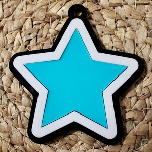 Star Backpack Keychains-Bag Tags- Personalized Backpack Name Tags- Bog Bag Tags- Sports Bag Keychain- Name Keychain- Diaper Bag Name Tag
