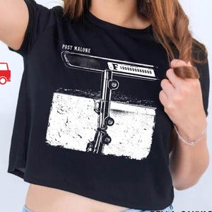 Post Malone Crop Tee, Malone Rap Music Shirt, F1 Trillion Tour, Posty Rapper , Malone Music The Album Bella Canvas 8882