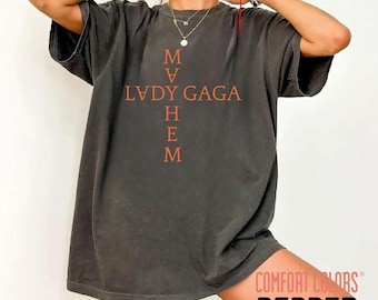 Comfort Colors Mayhem Tour Tshirt, Lady Gaga Shirt, Trendy Concert Shirt, Pop Music Lover Shirt, Gaga Concert Shirt, Mayhem Shirt