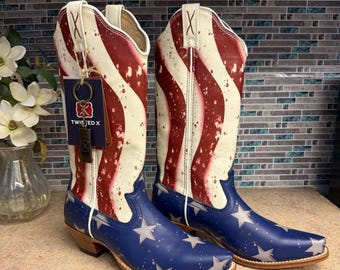 NWT Twisted X American Flag patriotic boots size 5.5 B