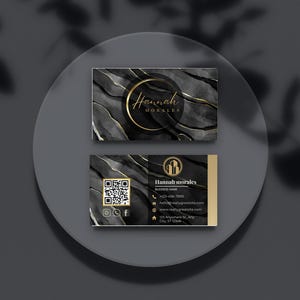 Professional Business Card with QR Code - Instant Download and Customizable via Canva