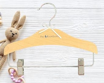 Set of Ralph Lauren Children's Hangers | Solid Wood, Polo Logo Choice Shirt or Outfit