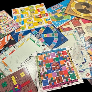 Vintage Game Boards DIY Games, Replacement Boards, Craft Projects | Monopoly, Clue, Candyland, Trivial Pursuit, Backgammon, USA, and More