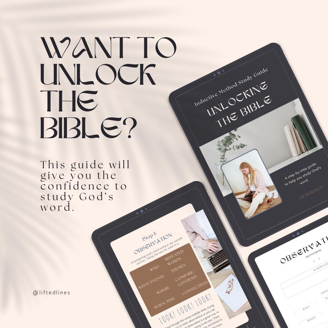 Unlocking the Bible: Inductive Bible Study Guide - Etsy