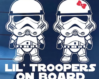 Little Storm Fighter On Board Vinyl Decal Sticker plus Free Surprise Decal