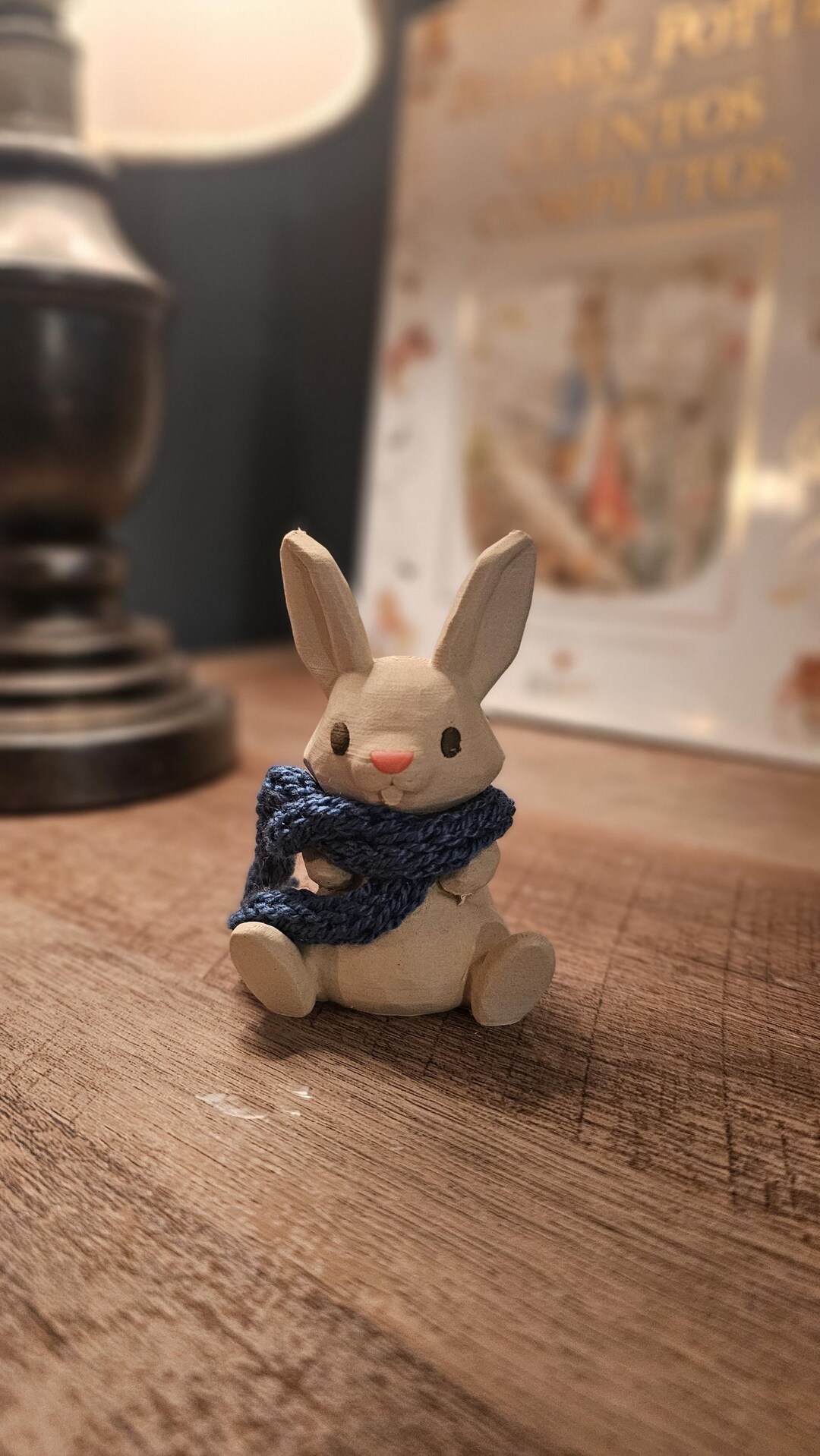 Bunny Toy | Collectible Rabbit Figure With Scarf - Etsy