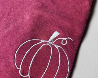 Embroidered Pumpkin Comfort Colors Shirt: Fall Thanksgiving Tee
