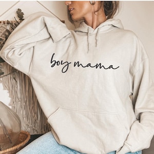 Boy Mama Embroidered sweatshirt, Boy Mama Sweatshirt, Unisex Crewneck Pullover for Busy and Comfy Mom Life, Mother&#39;s Day Gift, Gifts for Mom
