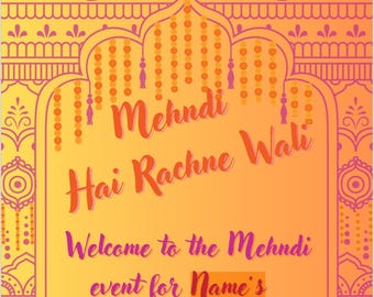 Mehndi event poster