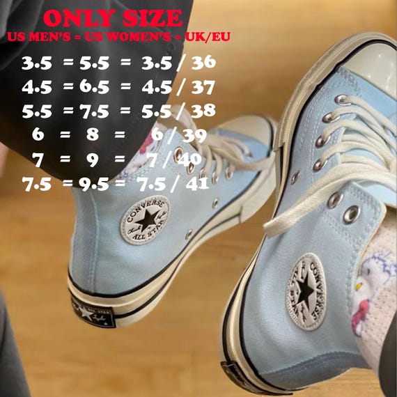 Embroidered Converse Chuck Taylor: Mint Wildflower Garden Shoes