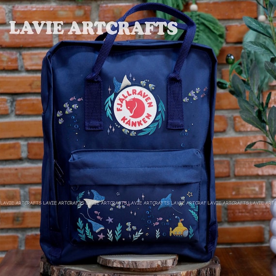 Backpack Kanken Art Blue Fjallraven Kanken Art Mini Blue Fable