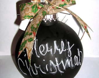 Chalk board ornaments - create your own message