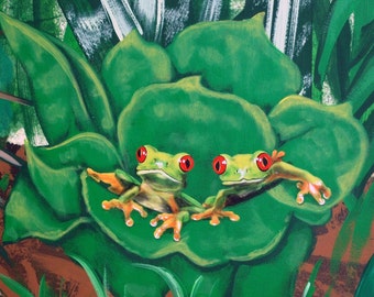 Rainforest Frogs Art Print