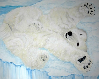 Baby Polar Bear Art Print