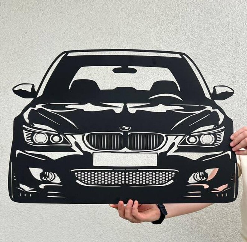 Décoration Murale En Métal BMW 323 - 80 Cm - Pour E46, E36, E21 - Thème Automobile