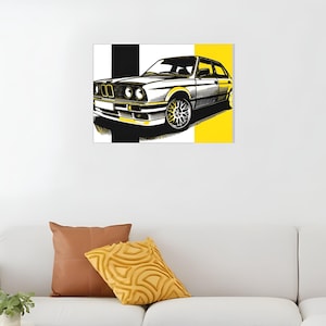 Wooden painting E30, Multi-layered wooden painting E30, E30 Wall Decor, E30 Multi-layered Wall decor, 3D Painting, 3D Decor, Gift for Man
