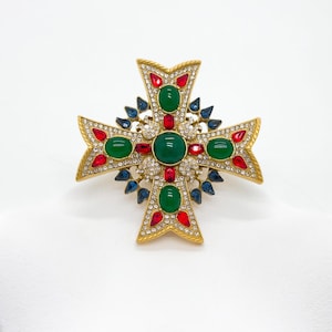 Vintage Deco Brooch,Art Deco Brooch,Baroque Brooch,Courtly Vintage Brooch,Christmas Brooch,Festive Brooch,Coat Brooch,Party Brooch