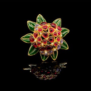 Vintage Deco Brooch,Art Deco Brooch,Love Brooch,Enamel Brooch,Ladies’ Brooch,Ethnic Style Brooch,Winter Brooch,Christmas Brooch