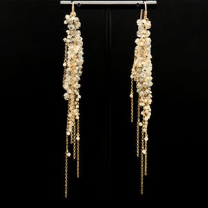 vintage deco earrings, art deco earrings, long tassel earrings, boho earrings, party earrings