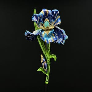 Art Deco brooch, fleur-de-lis brooch, flower brooch, coat brooch, large brooch