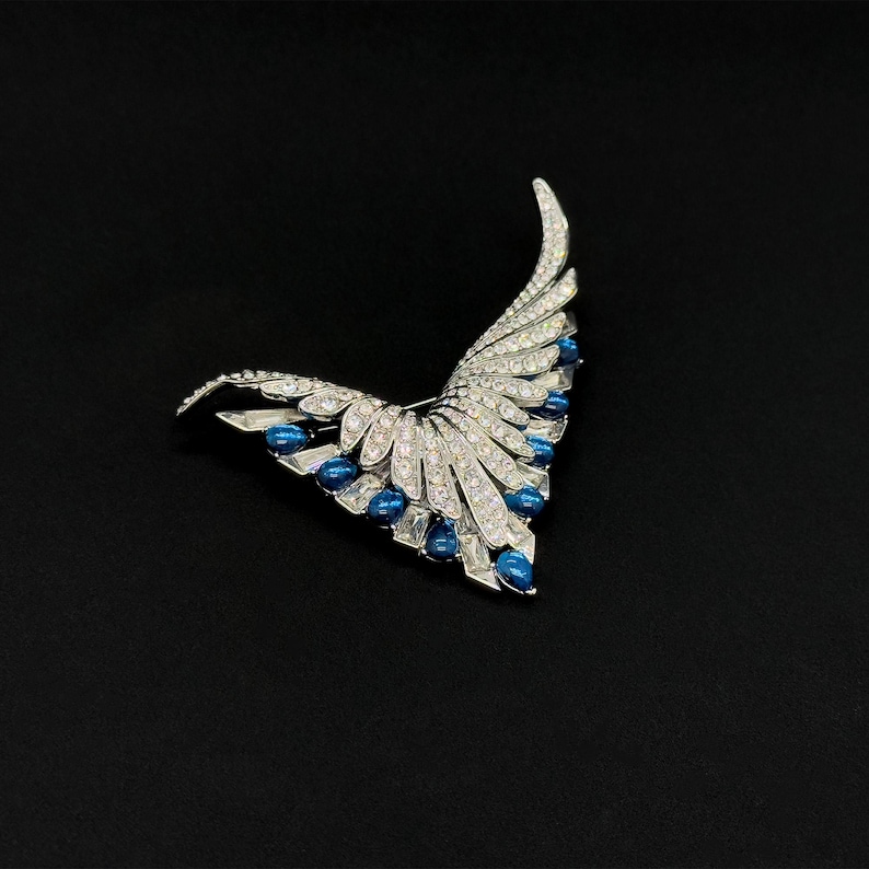 Vintage Deco Brooch,art Deco Brooch,angel Wings Brooch,wings Brooch ...