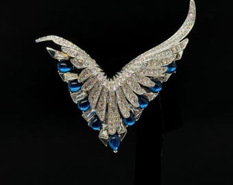 Vintage Deco Brooch,Art Deco Brooch,Angel Wings Brooch,Wings Brooch,Angel Brooch,Unisex Brooch,Christmas Brooch,Festive Brooch,Party Brooch