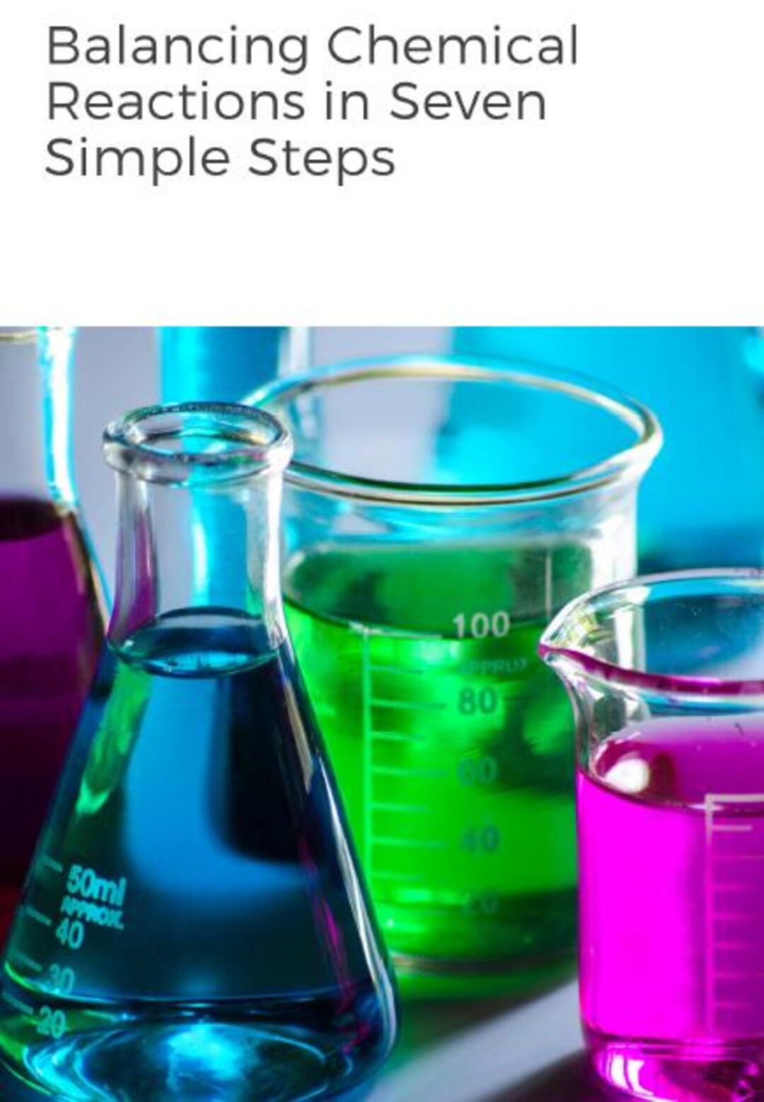 Balancing Chemical Reactions in Seven Simple Steps - Etsy