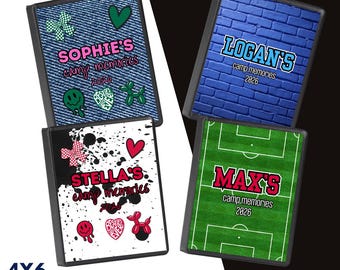 Personalized Camp Photo Album: Holds 4x6 Memories, Customize Name (Black photo album); Welcome home gift
