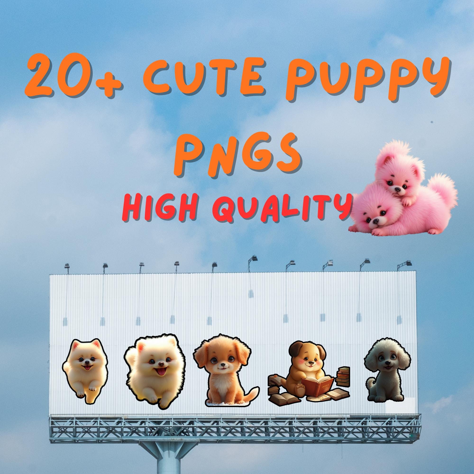 Cute Puppy PNG Bundle | Adorable Dog Breeds Clipart | Transparent ...