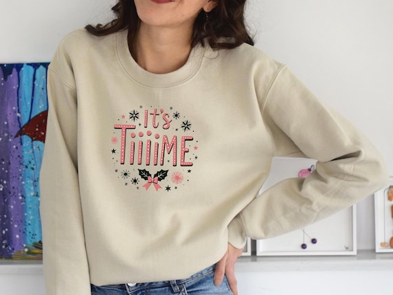 Sweatshirt unisexe Noël c'est Tiiime, Mariah Carey Meme, pull à