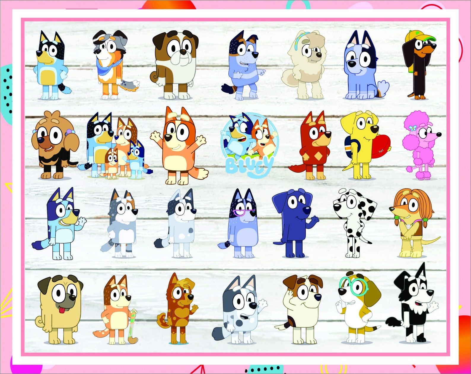 Bundle 28 Fan Art Bluey PNG Bluey PNG Bingo Png Bluey | Etsy